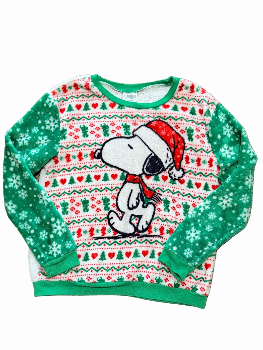 Peanuts Snoopy Christmas Holiday Fleece Sweatshirt -small